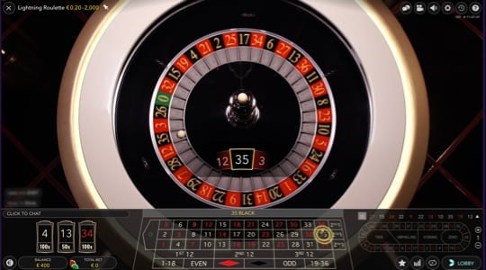 The ball falls on the winning number