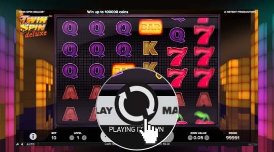 Press the spin button