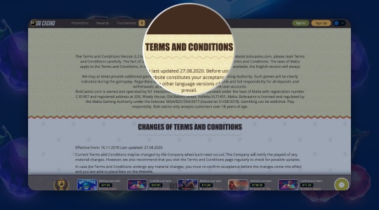 Read the bonus conditions calmly