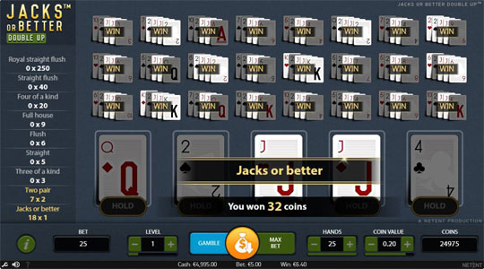 Press the deal button again and see the outcome