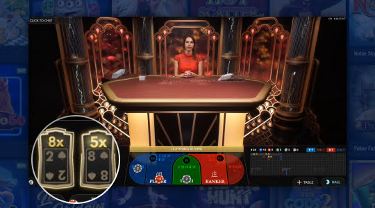 See which Cards are struck by lightning