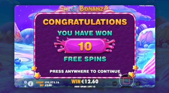 Earn the free spins