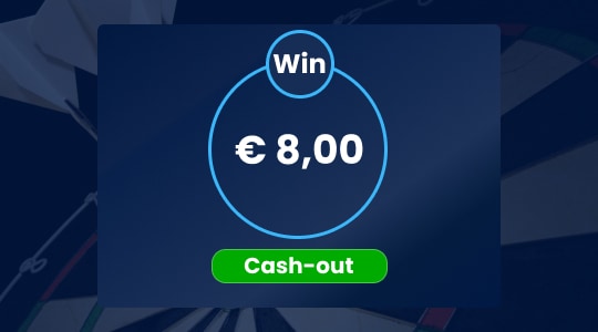 Cash-out function at darts