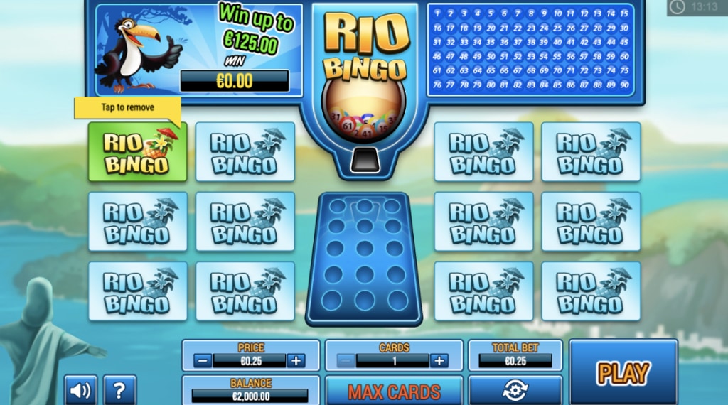 Game rules of Rio Bingo