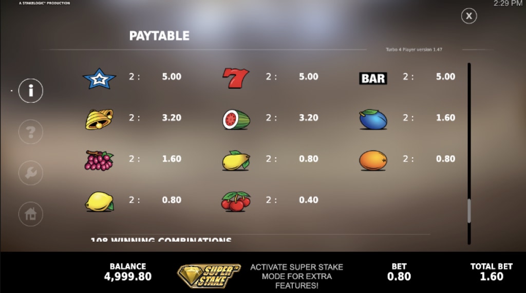 Symbols in Turboplayer