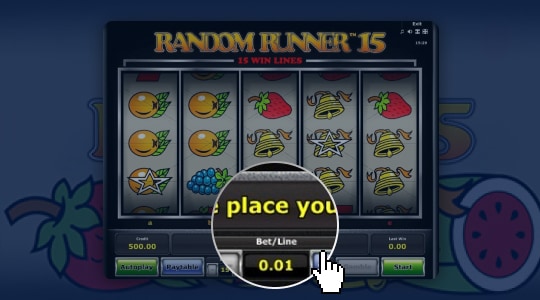 Changing bets on the slot