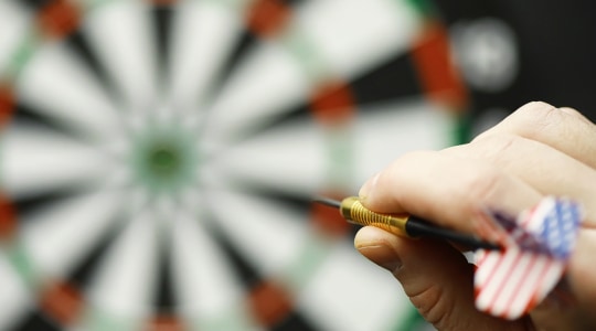 darts and dartboard