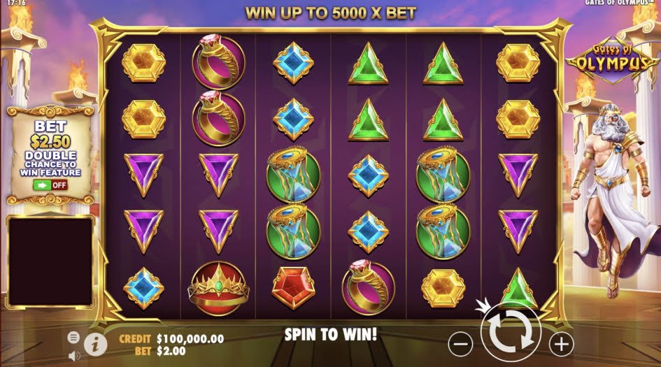 Play Gates of Olympus with free spins bonus from Architects Creative